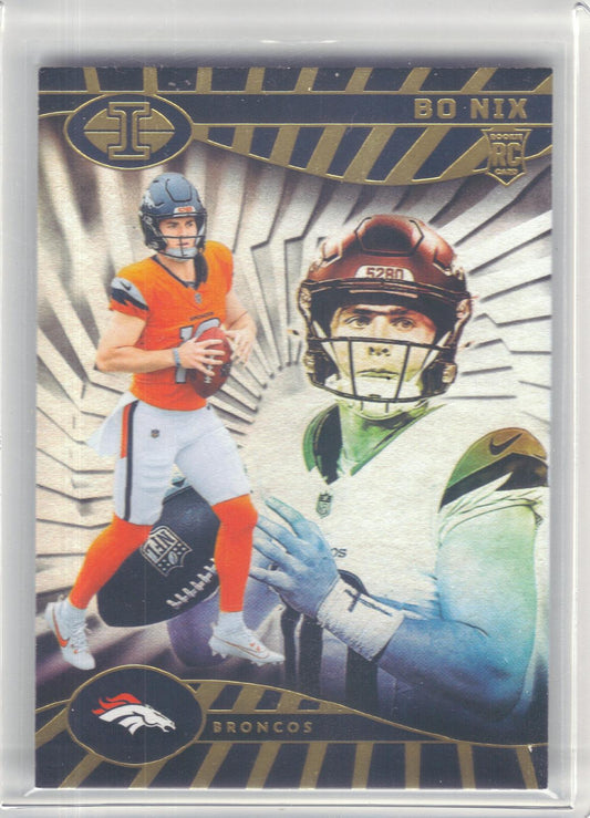 2024 Panini Illusions #22 Bo Nix Sunburst Trophy Collection Denver Broncos RC