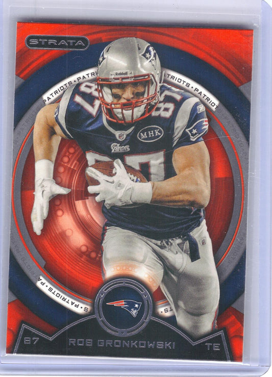 2013 Topps Strata #19 Rob Gronkowski Topaz Orange New England Patriots