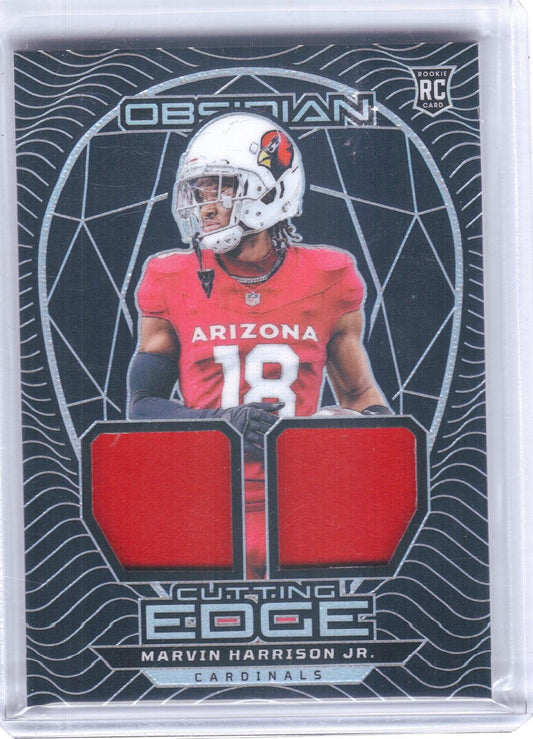 2024 Panini Obsidian #CEM-MHJ Marvin Harrison Jr. Cutting Edge Materials Arizona Cardinals MEM