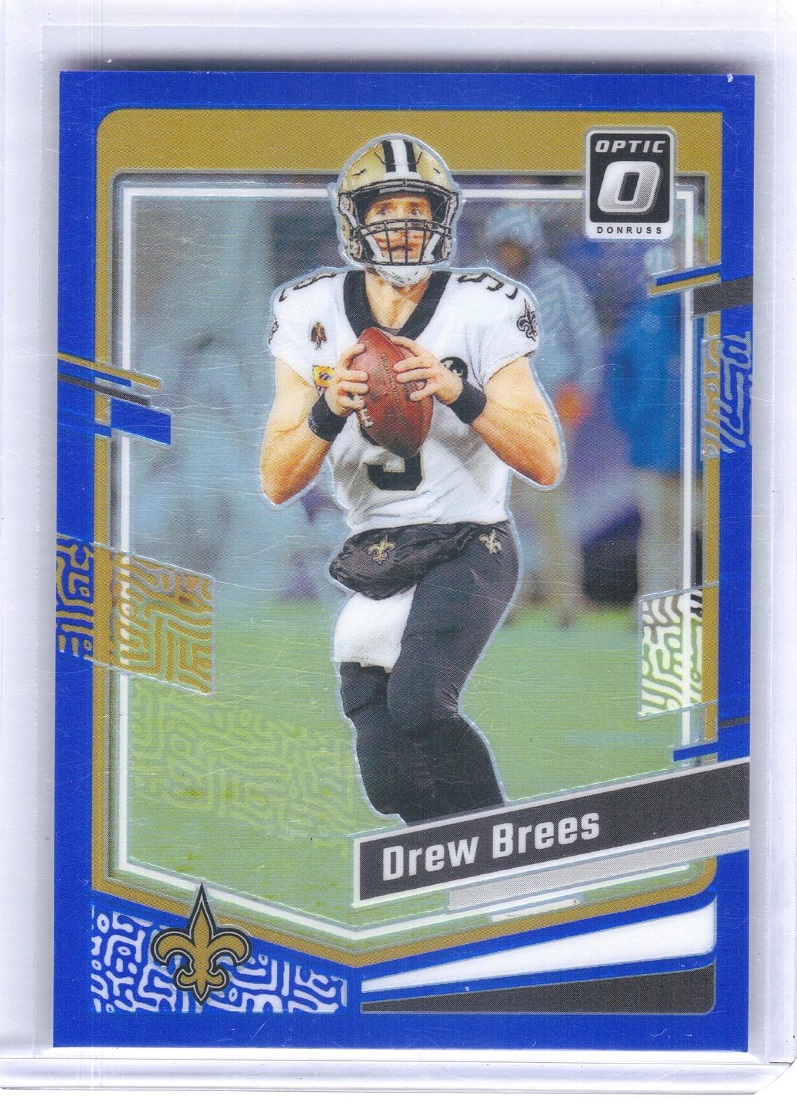2023 Donruss Optic #135 Drew Brees Blue #/199 New Orleans Saints SN