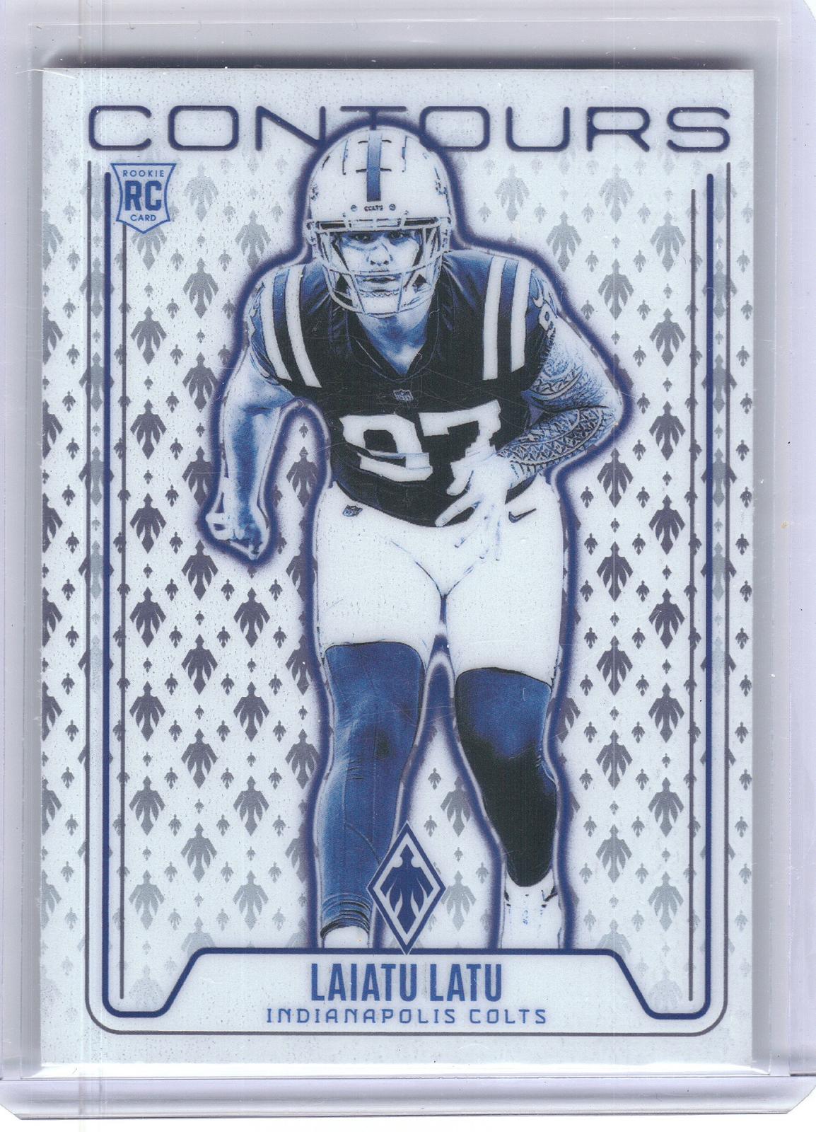 2024 Panini Phoenix #CON-LLU Laiatu Latu Contours Indianapolis Colts
