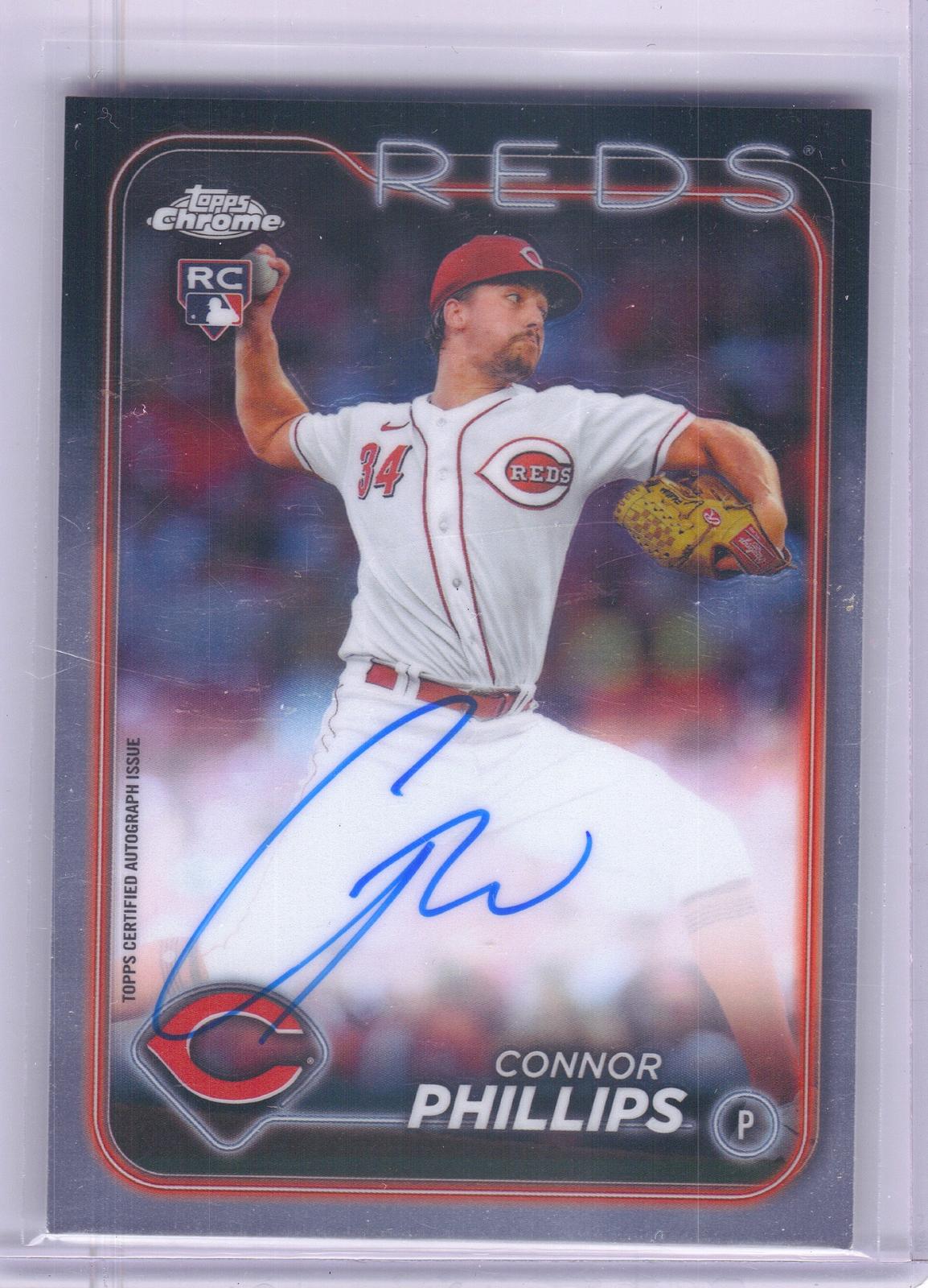 2024 Topps Chrome #RA-CP Connor Phillips Rookie Autographs Cincinnati Reds AU