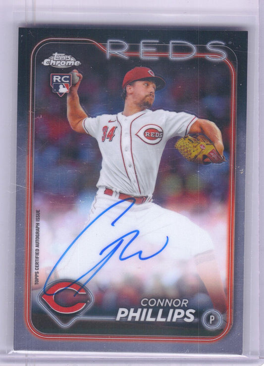 2024 Topps Chrome #RA-CP Connor Phillips Rookie Autographs Cincinnati Reds AU