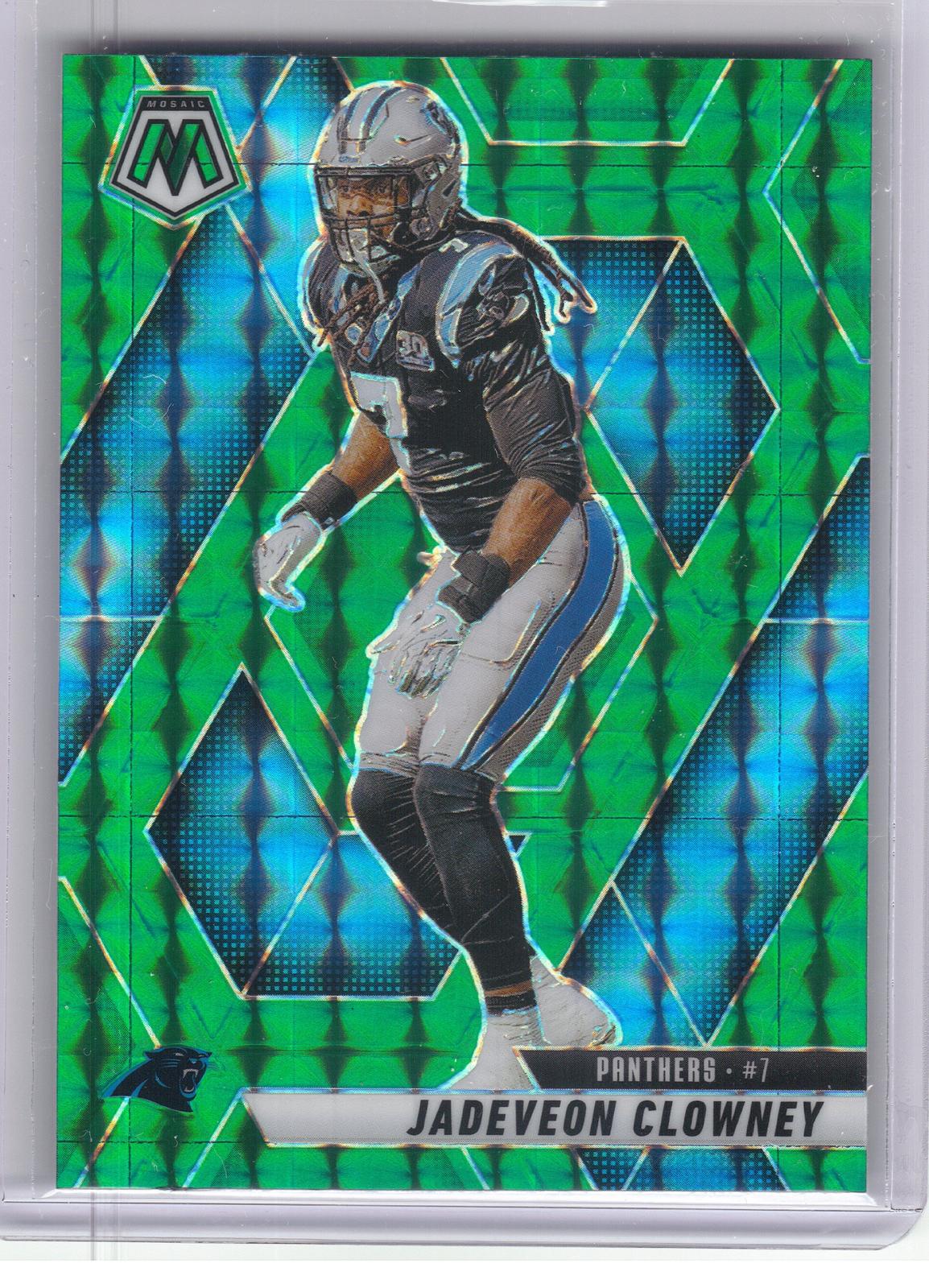 2025 Panini Mosaic #163 Jadeveon Clowney Mosaic Green Carolina Panthers
