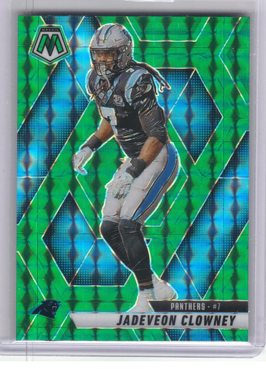 2025 Panini Mosaic #163 Jadeveon Clowney Mosaic Green Carolina Panthers