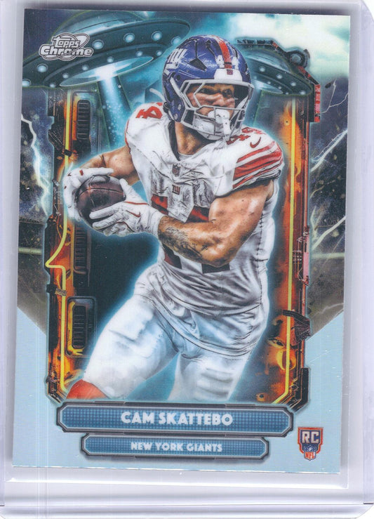 2025 Topps Chrome Cosmic #ET-4 Cam Skattebo Extraterrestrial Talent New York Giants
