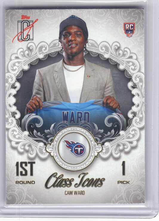 2025 Topps Signature Class #CI-25 Cam Ward Class Icons Tennessee Titans