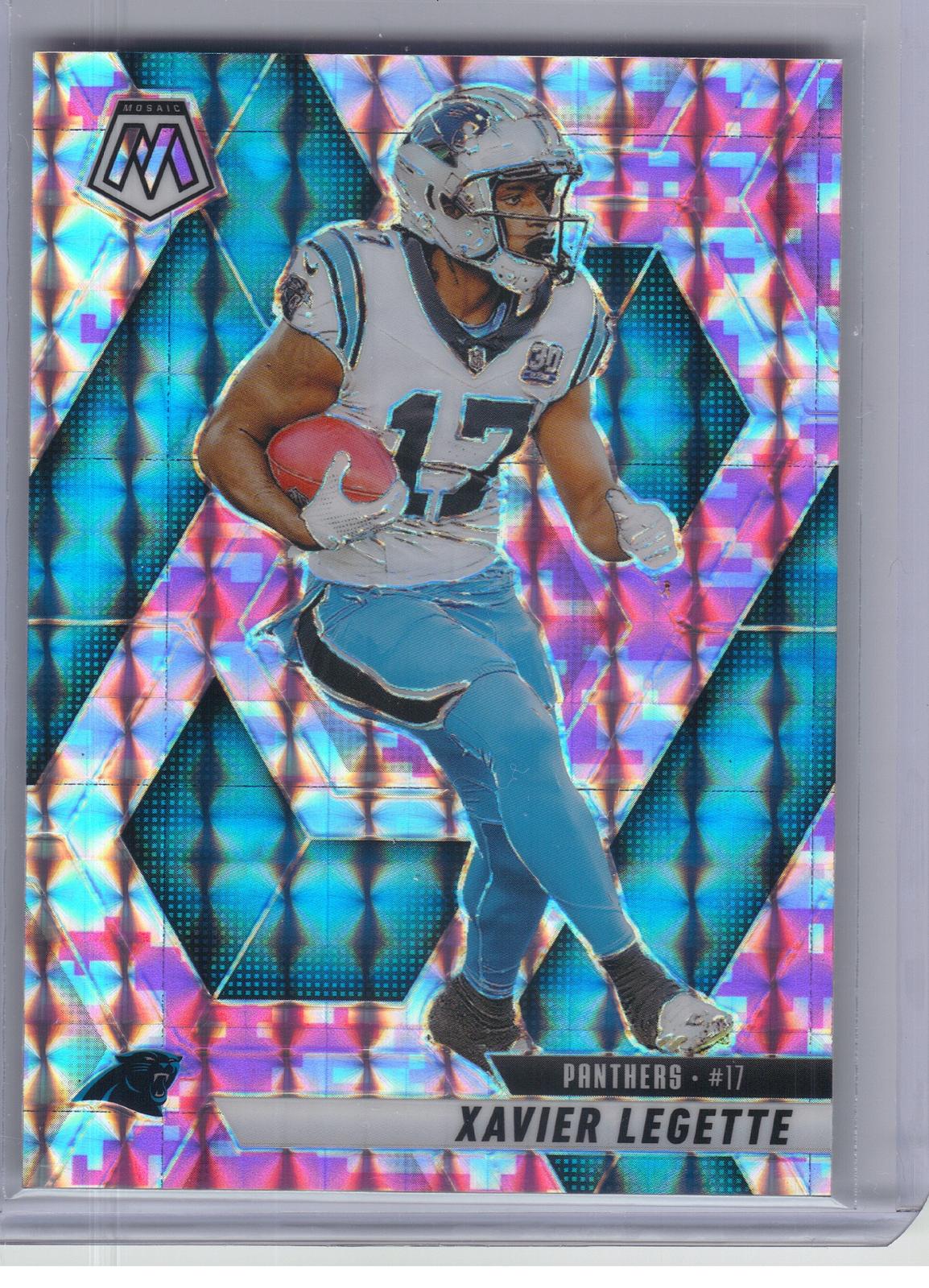 2025 Panini Mosaic #45 Xavier Legette Mosaic Camo Pink Carolina Panthers