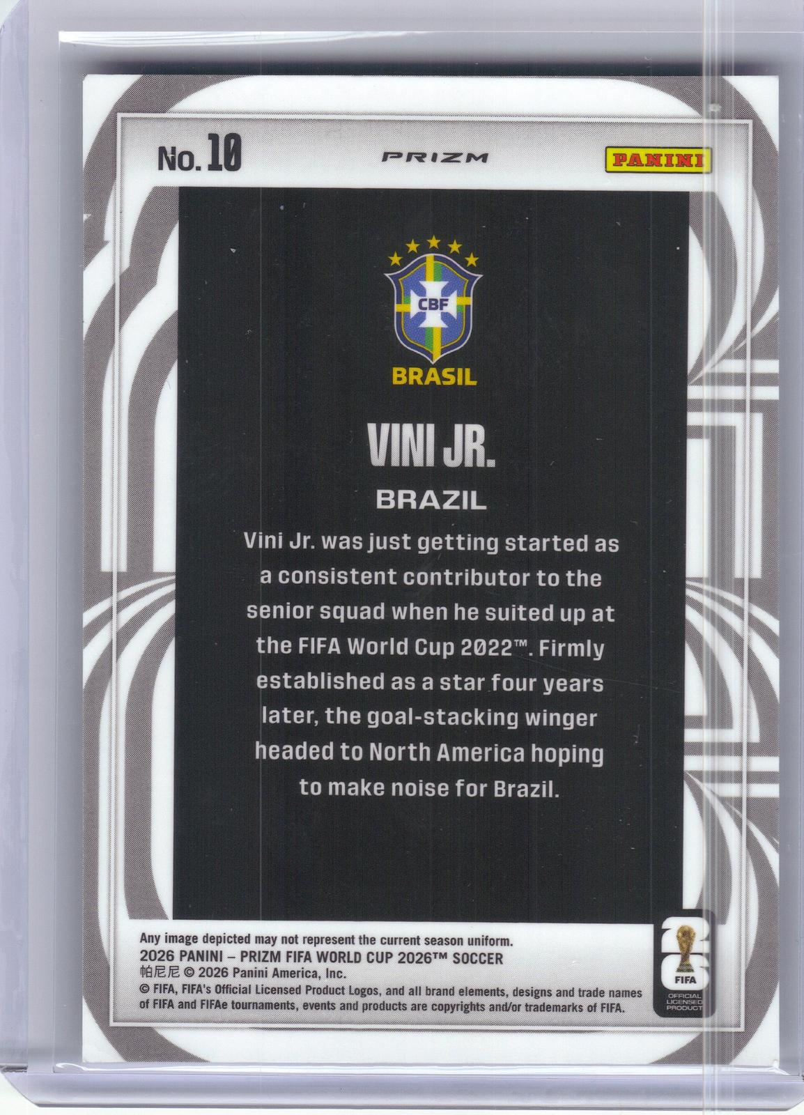 2026 Panini Prizm FIFA World Cup #10 Vini Jr. Screamers Brazil