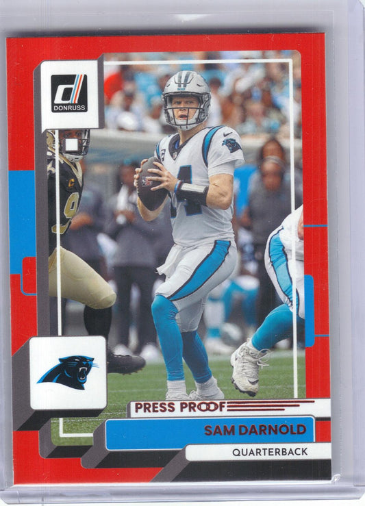 2022 Donruss #236 Sam Darnold Press Proof Red Carolina Panthers