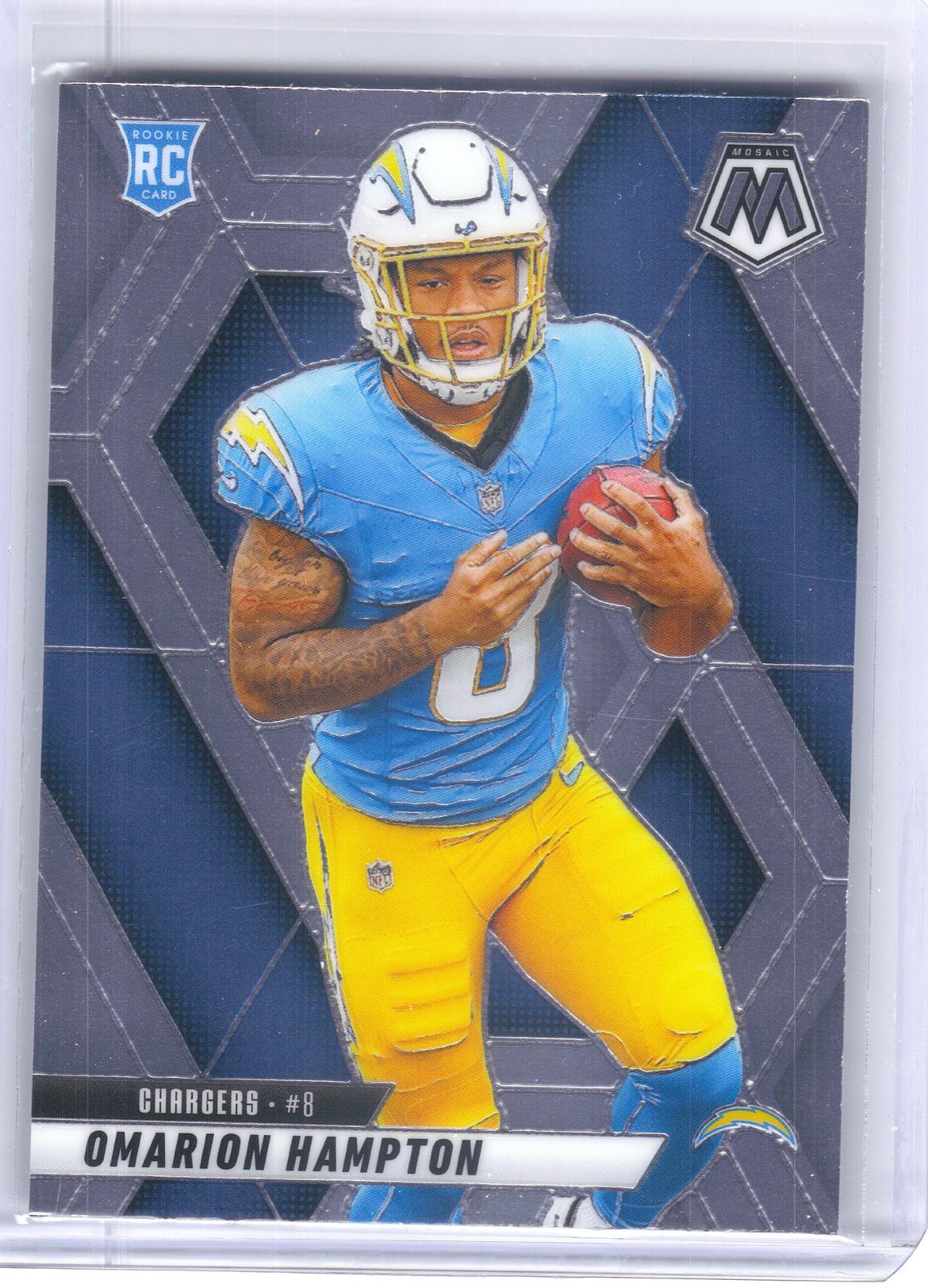 2025 Panini Mosaic #335 Omarion Hampton Los Angeles Chargers RC