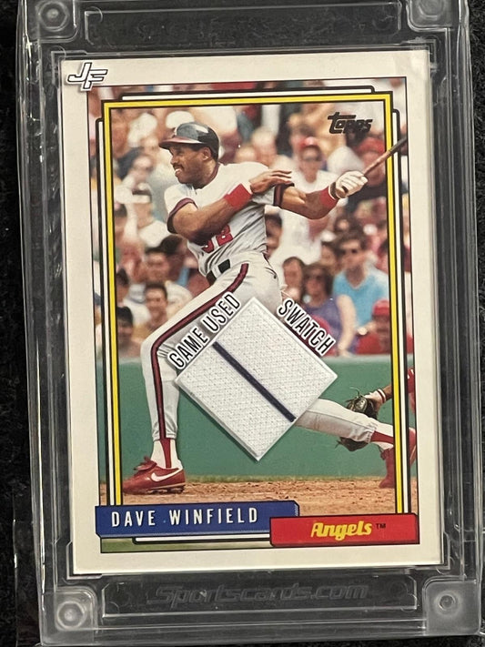 1992 Topps #792 Dave Winfield Jersey Fusion Games Used