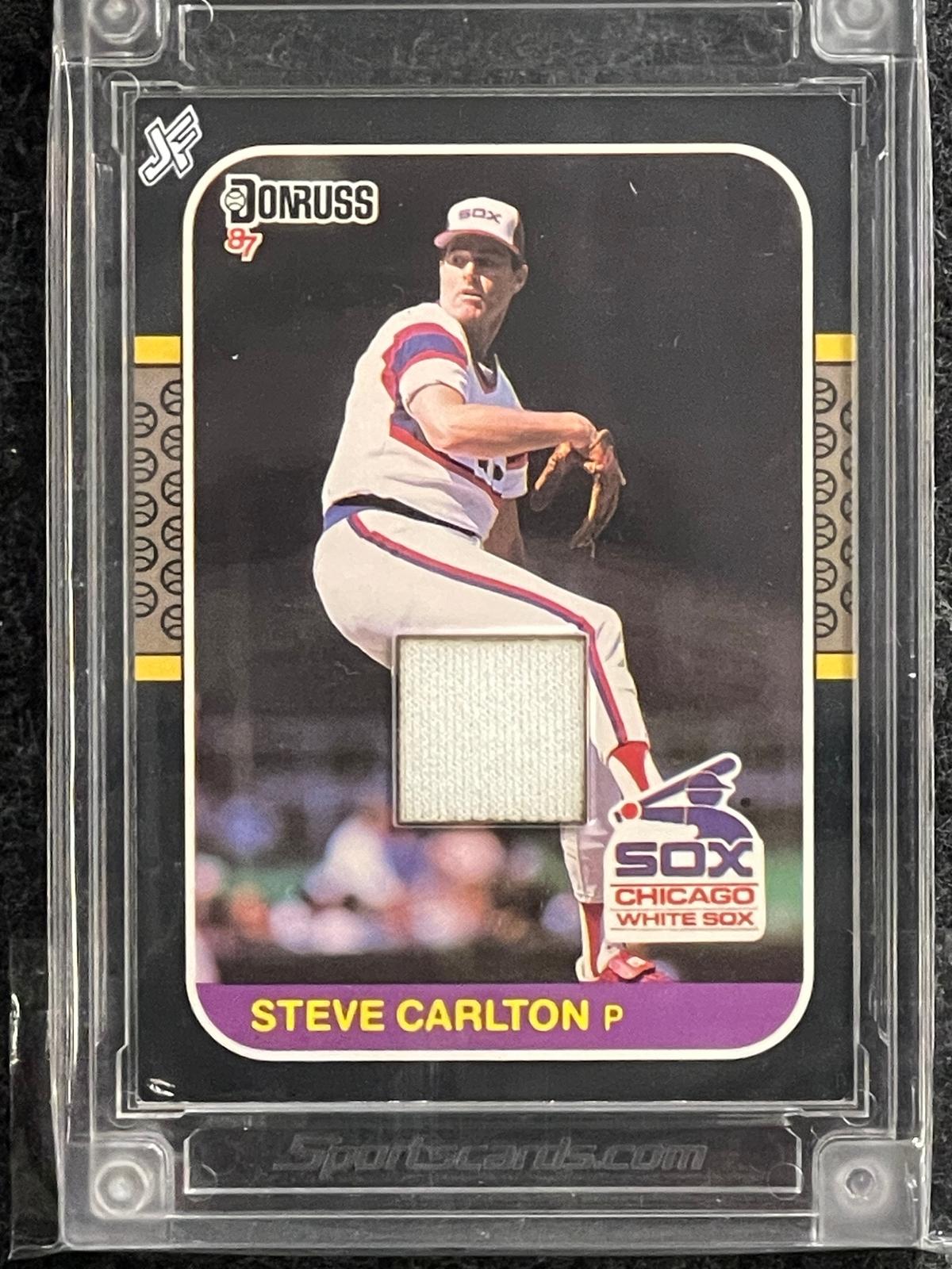 1987 Donruss #617 Steve Carlton Jersey Fusion Player Worn