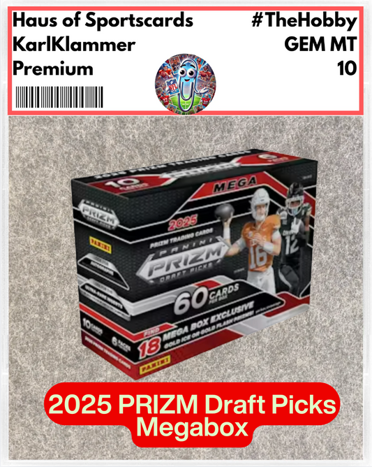 2025 Panini Prizm Draft Picks Football Megabox Gold Ice & Gold Flash