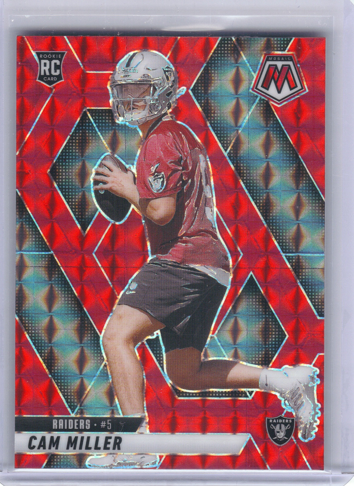 Cam Miller Las Vegas Raiders 2025 Panini Mosaic - Mosaic Red #342