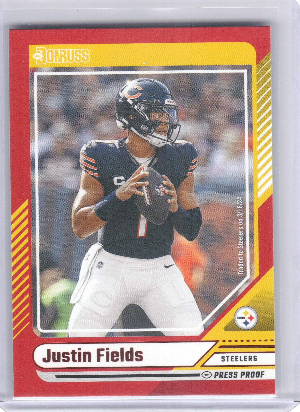 Justin Fields Pittsburgh Steelers 2024 Donruss - Press Proof Red #235