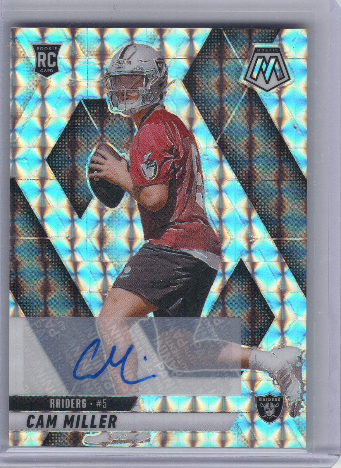 Cam Miller Las Vegas Raiders 2025 Panini Mosaic - Autographs Mosaic #342 Auto